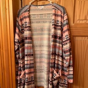 Lularoe pink Aztec Caroline size xl